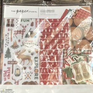 🏷 NEW The Paper Studio Little Lumberjack Papercrafting Kit 12"x12" 35 pieces
